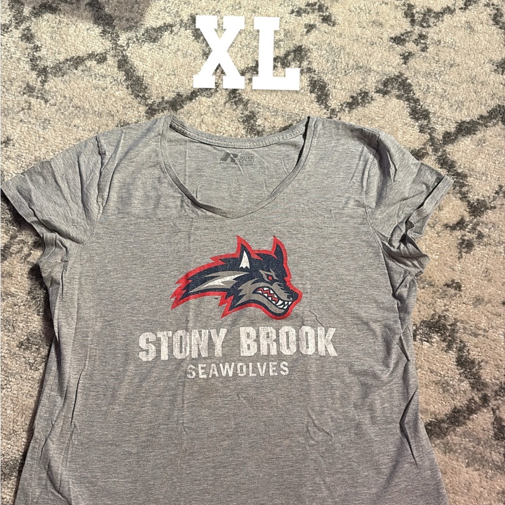 Russell Athletic Gray Stony Brook Seawolves Tee